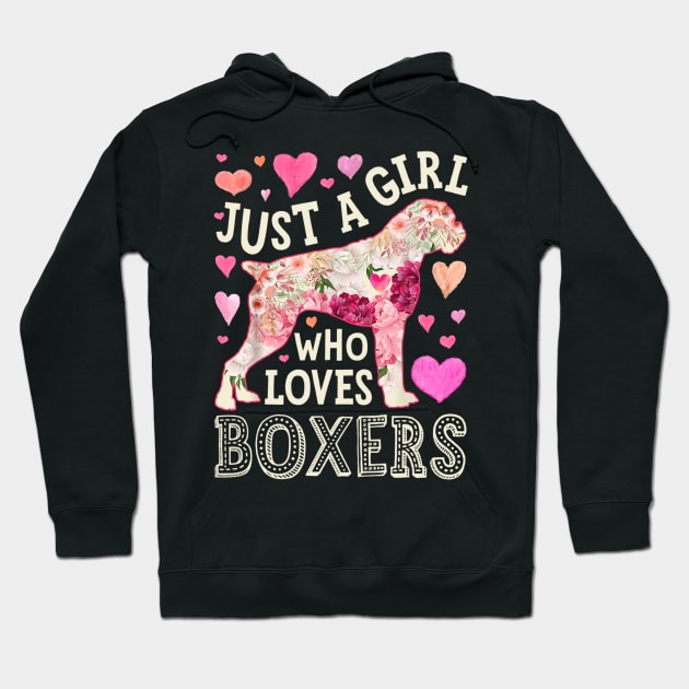 Just A Girl Who Loves Boxers Hoodie by Xamgi